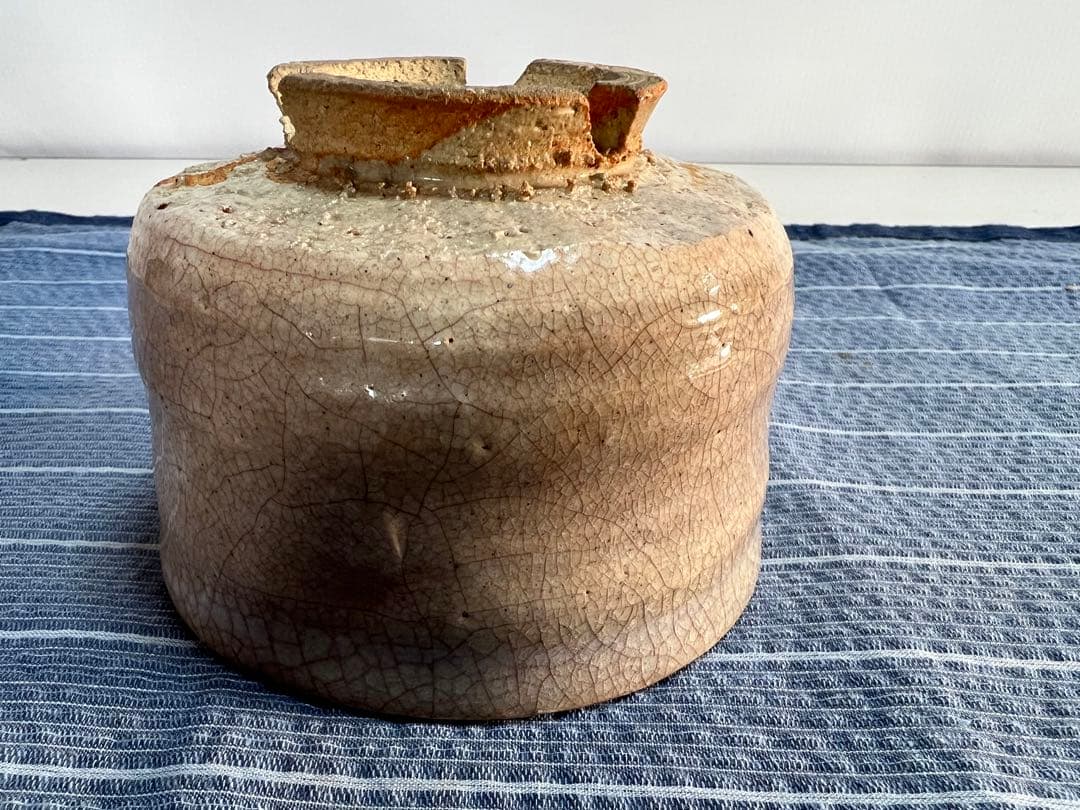 茶道具　志野焼　抹茶碗　陶印有り