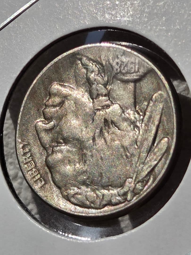 アメリカ合衆国　バッファロー　ニッケル(5セント) 白銅貨 1928 S