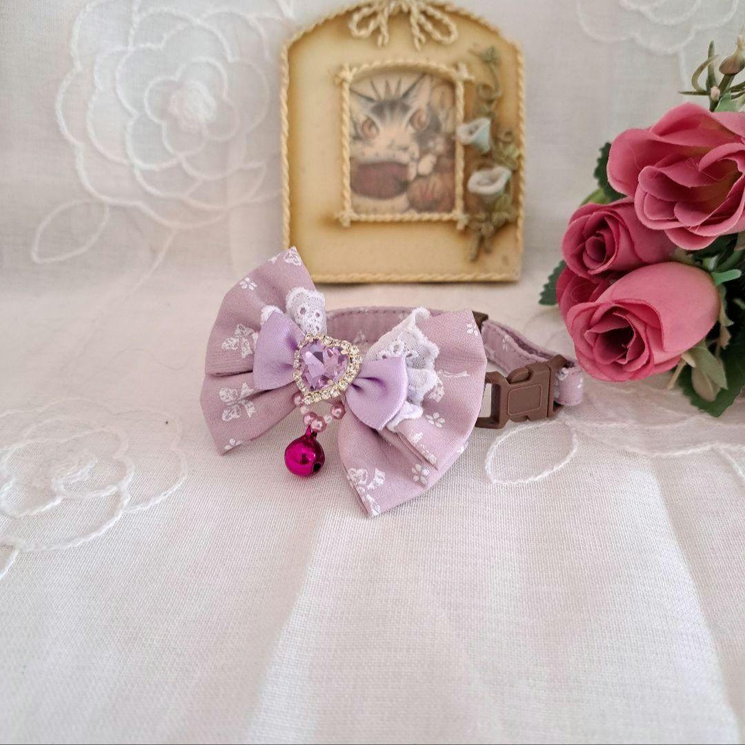 あいら、クリスマスシリーズ(スノーフレーク)わんちゃん猫ちゃん用襟つき首輪