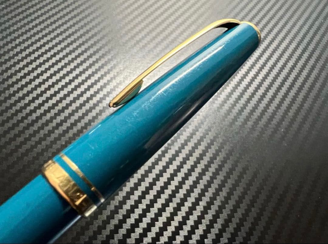 美品 モンブラン 万年筆 ジェネレーション ターコイズ F 細字