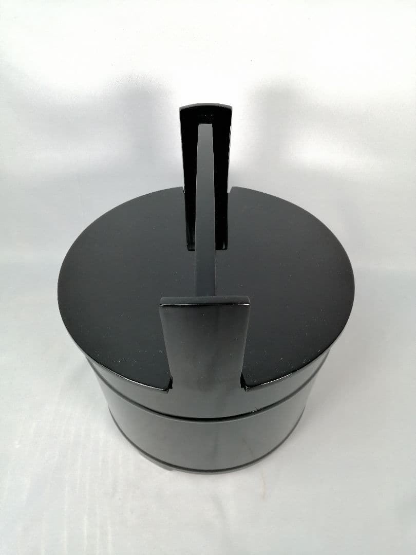 【茶道具】秀穂造　黒手桶水指　水指378