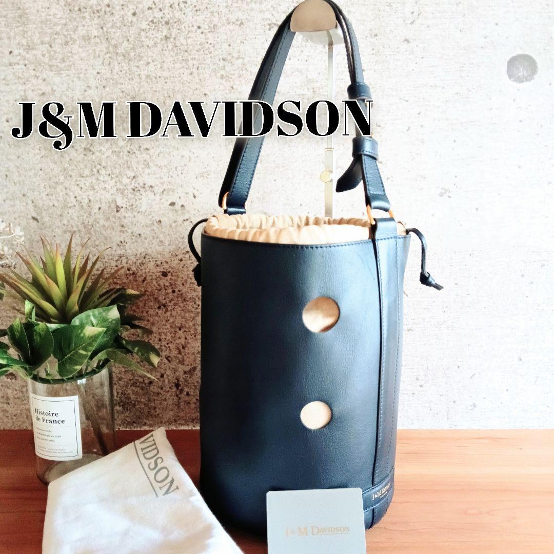 美品 J&M DAVIDSON レザー バケット 巾着 ショルダー ハンドバッグ