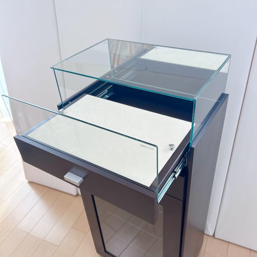 塩川光明堂　コレクションケース　カルトーネ　アンティーク　レトロ　強化ガラス