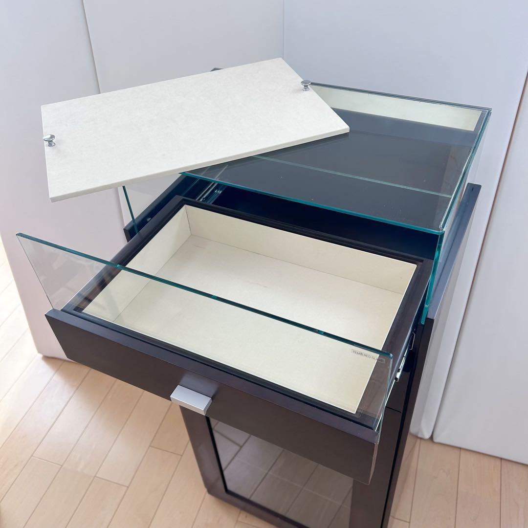 塩川光明堂　コレクションケース　カルトーネ　アンティーク　レトロ　強化ガラス