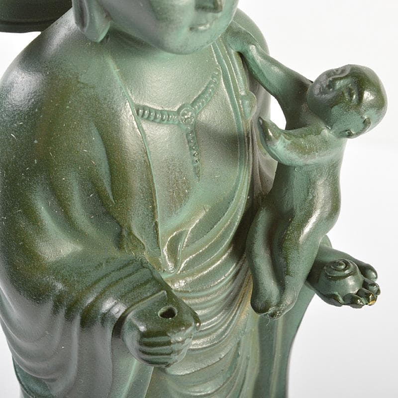 仏教美術　古銅青銅　水子地蔵尊　仏像　箱付　C　6038