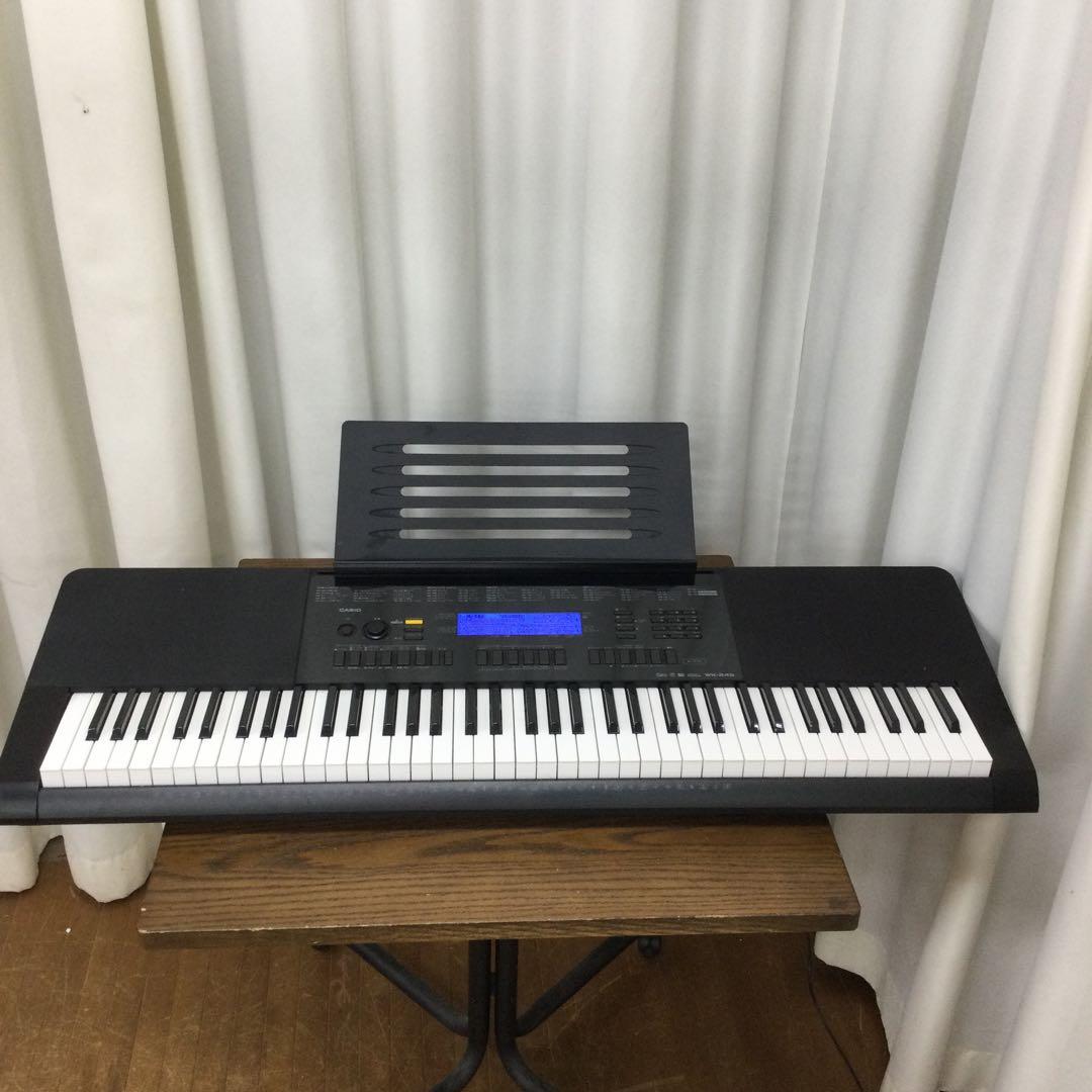 CASIO カシオ 電子キーボード WK-245 カバー付76鍵