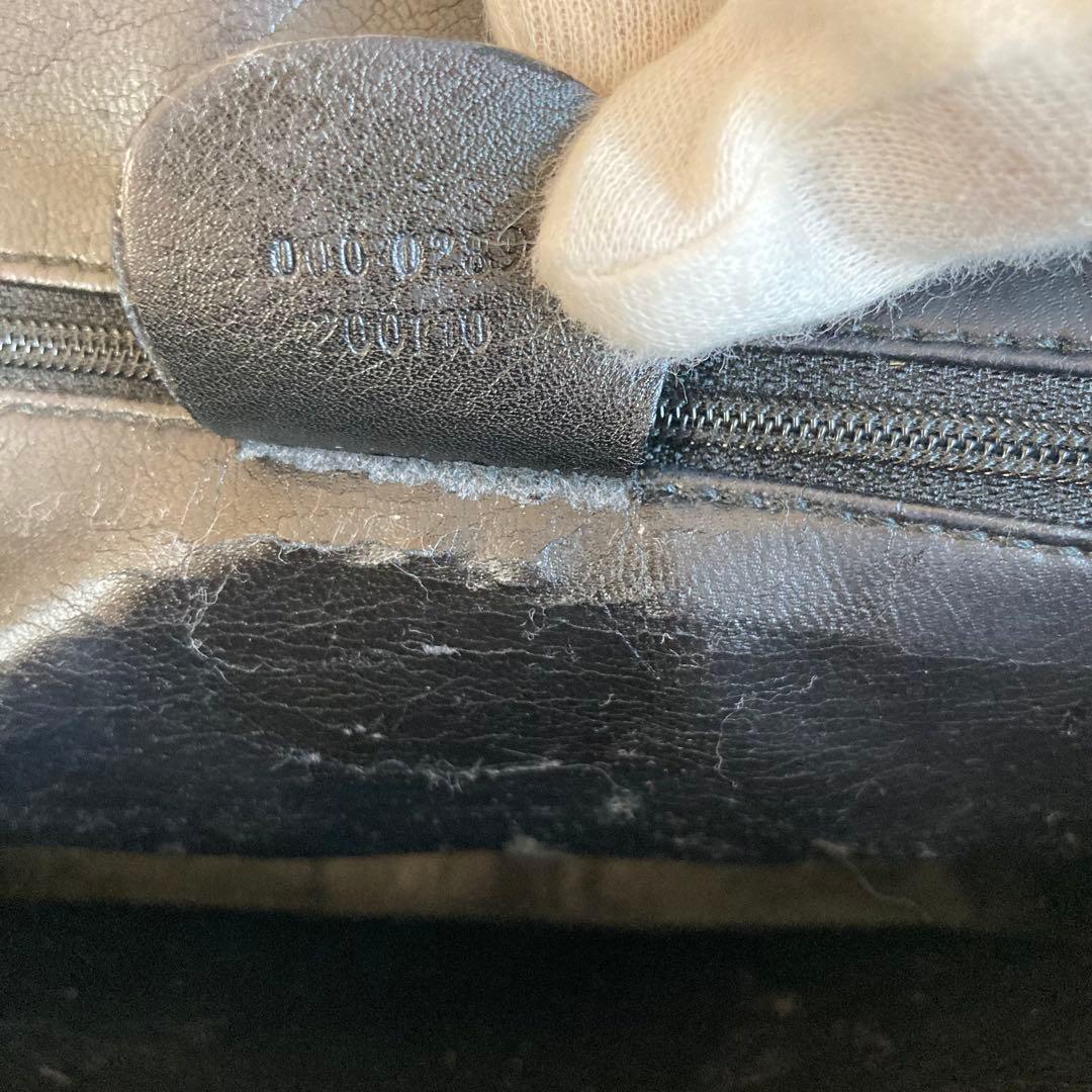 GUCCIバンブーハンドル 黒レザーハンドバッグ