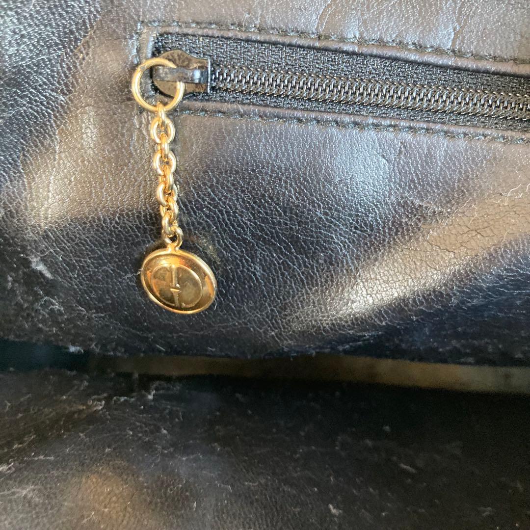 GUCCIバンブーハンドル 黒レザーハンドバッグ