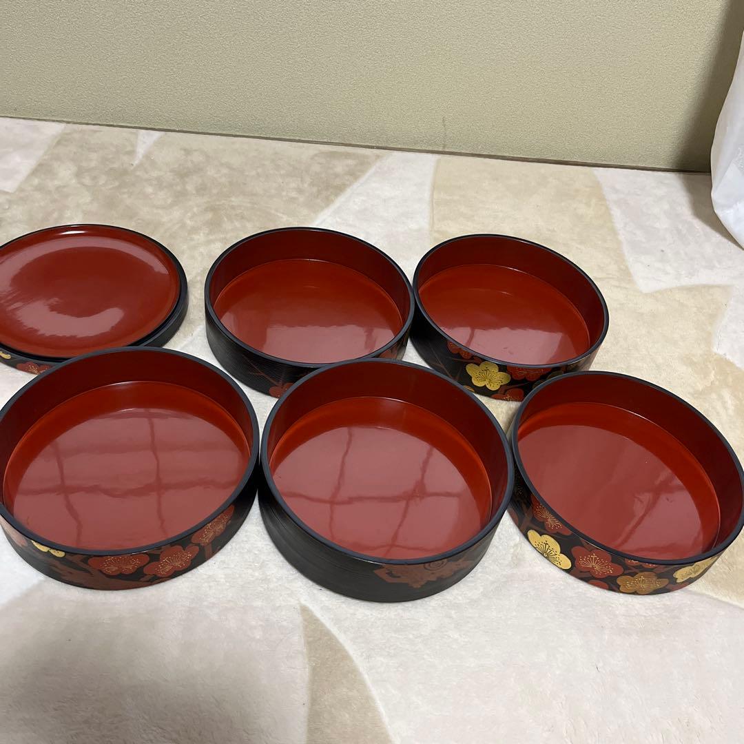 漆器 重箱 梅の花模様