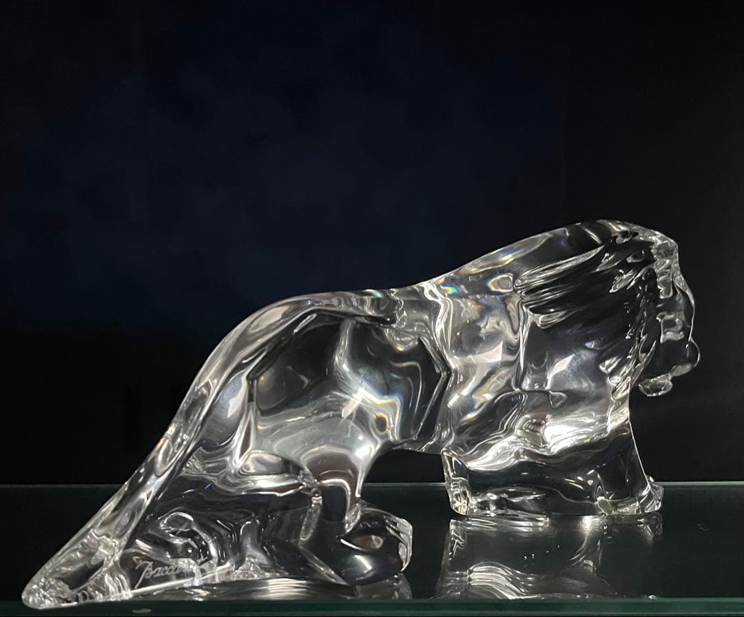 BACCARATバカラ /※2.1kg 27cm 大型 オブジェ　　ライオン