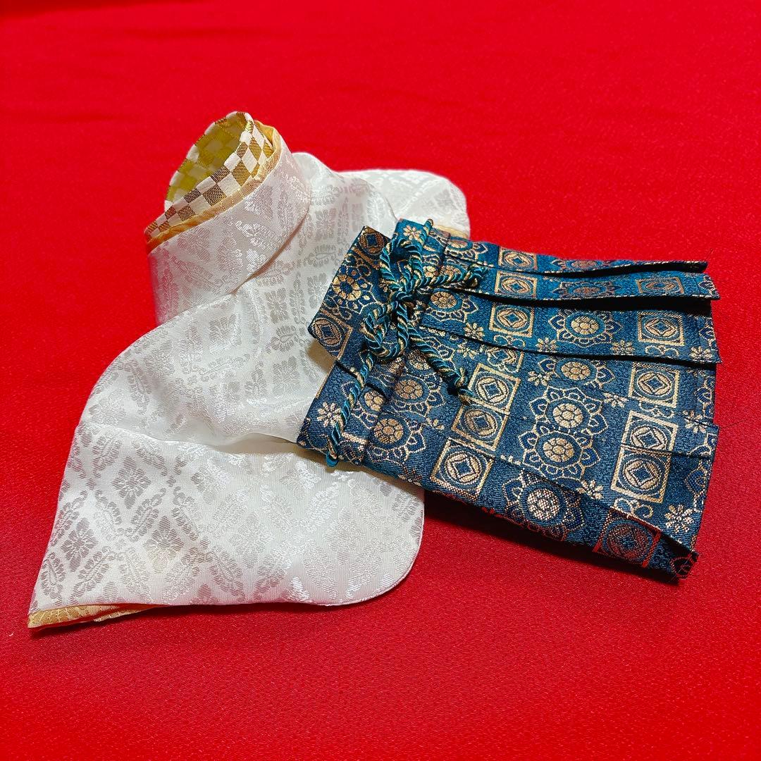 即納✨犬の袴✨犬用本格袴セット XS 白×ブルー