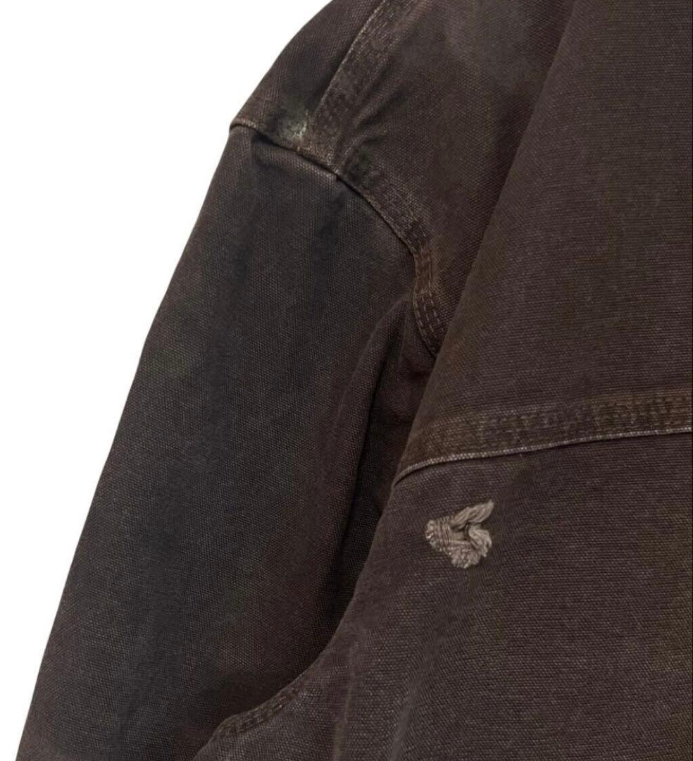 carhartt ダックジャケット L刺繍ロゴワンポイントロゴ メキシコ製90s