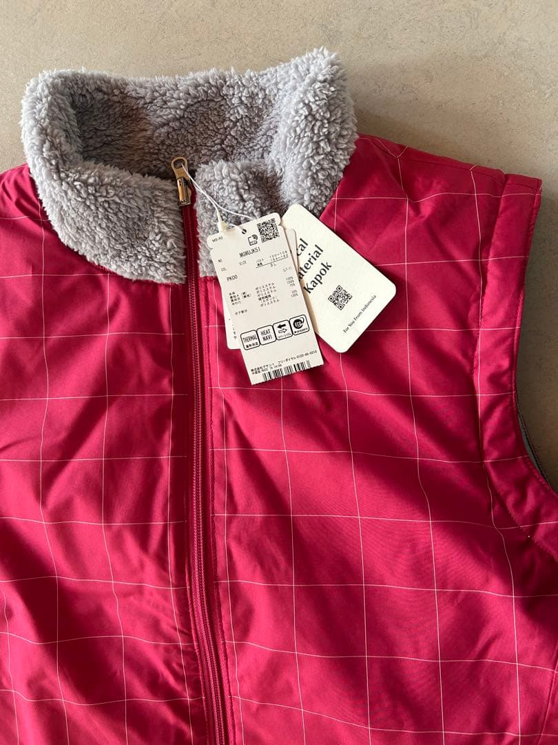 Munsing wear 新品3Lワンピース　ローズピンク＆グレー　リバーシブル