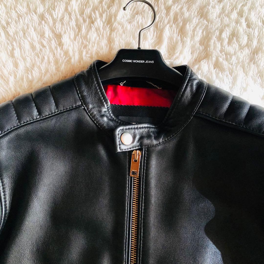 現行モデル✨美品 ディーゼル ライダースジャケット 羊革 ブラック XL 大きめ