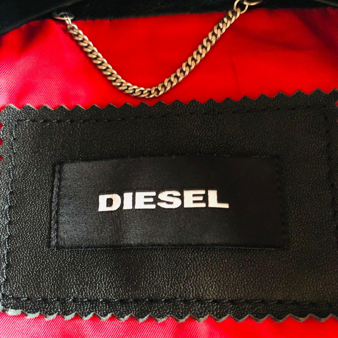 現行モデル✨美品 ディーゼル ライダースジャケット 羊革 ブラック XL 大きめ