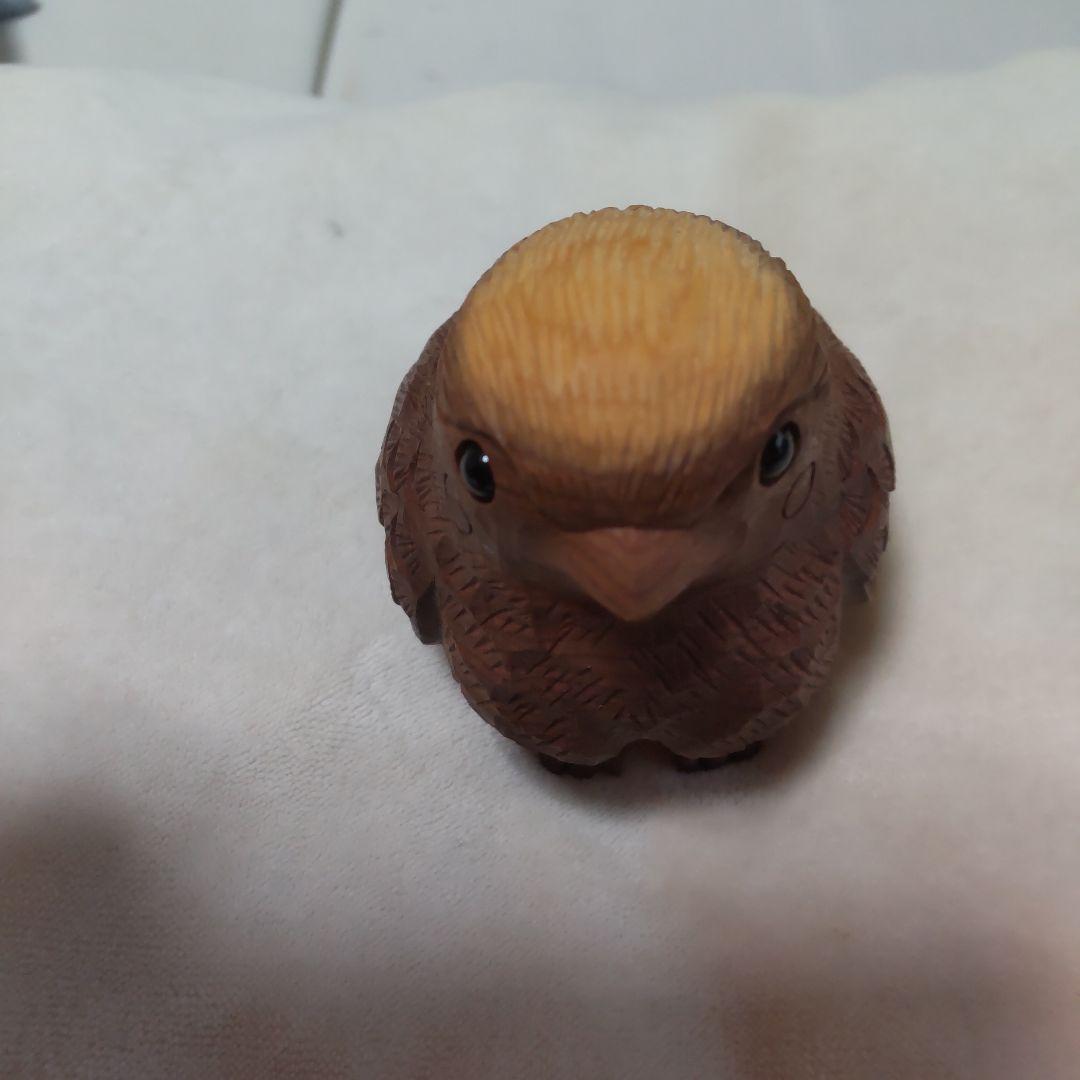 1./18セール木彫り 谷口彫刻 雀