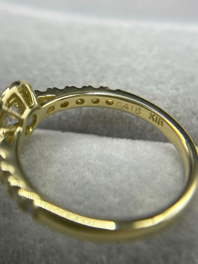 JL130★最高級 ダイヤモンド 0.656ct k18 リング ソ付