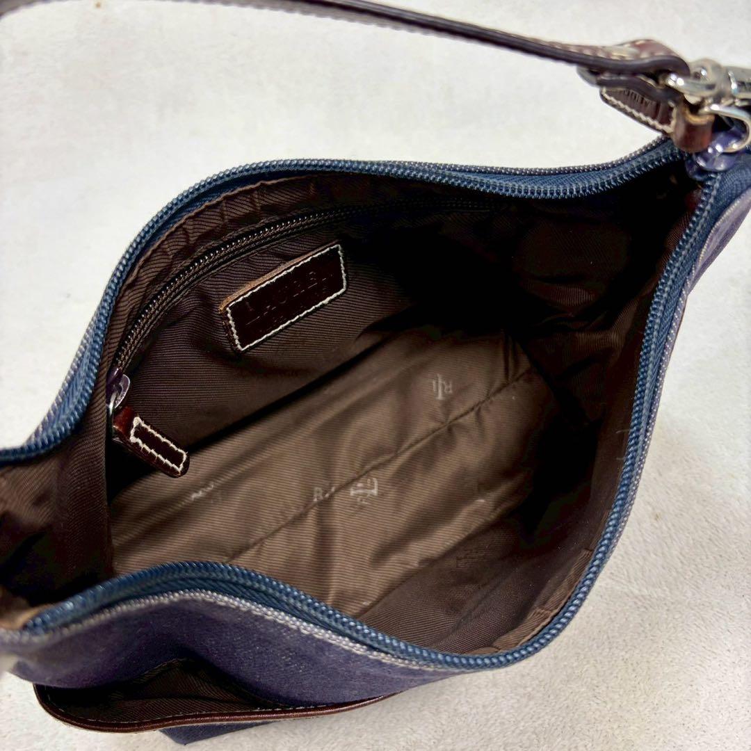 【美品✨】希少　ローレンラルフローレン　デニム　ハンドバッグ 紺色　ワンショル