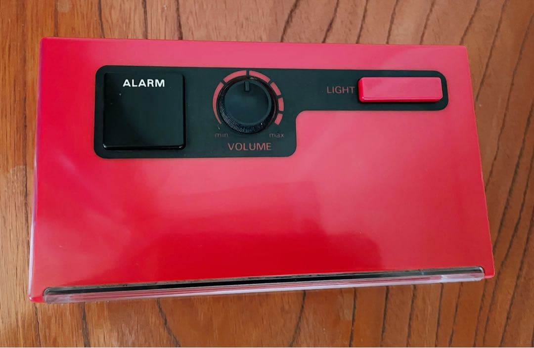 CITIZEN★シチズン★デジタル アラーム パタパタ時計 置時計/赤 稼働品