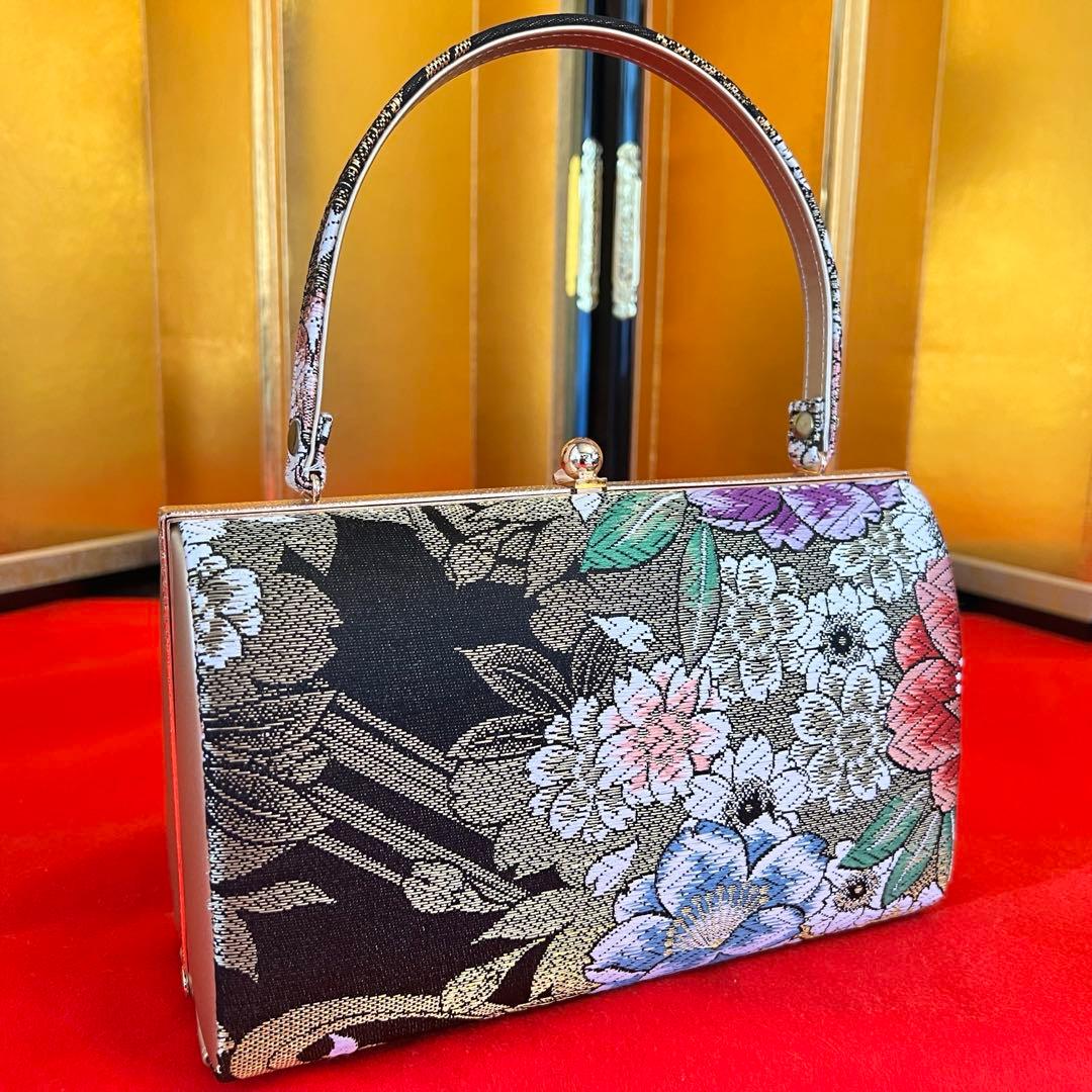 【未使用品】金鶴 西陣織 和装用バッグと草履