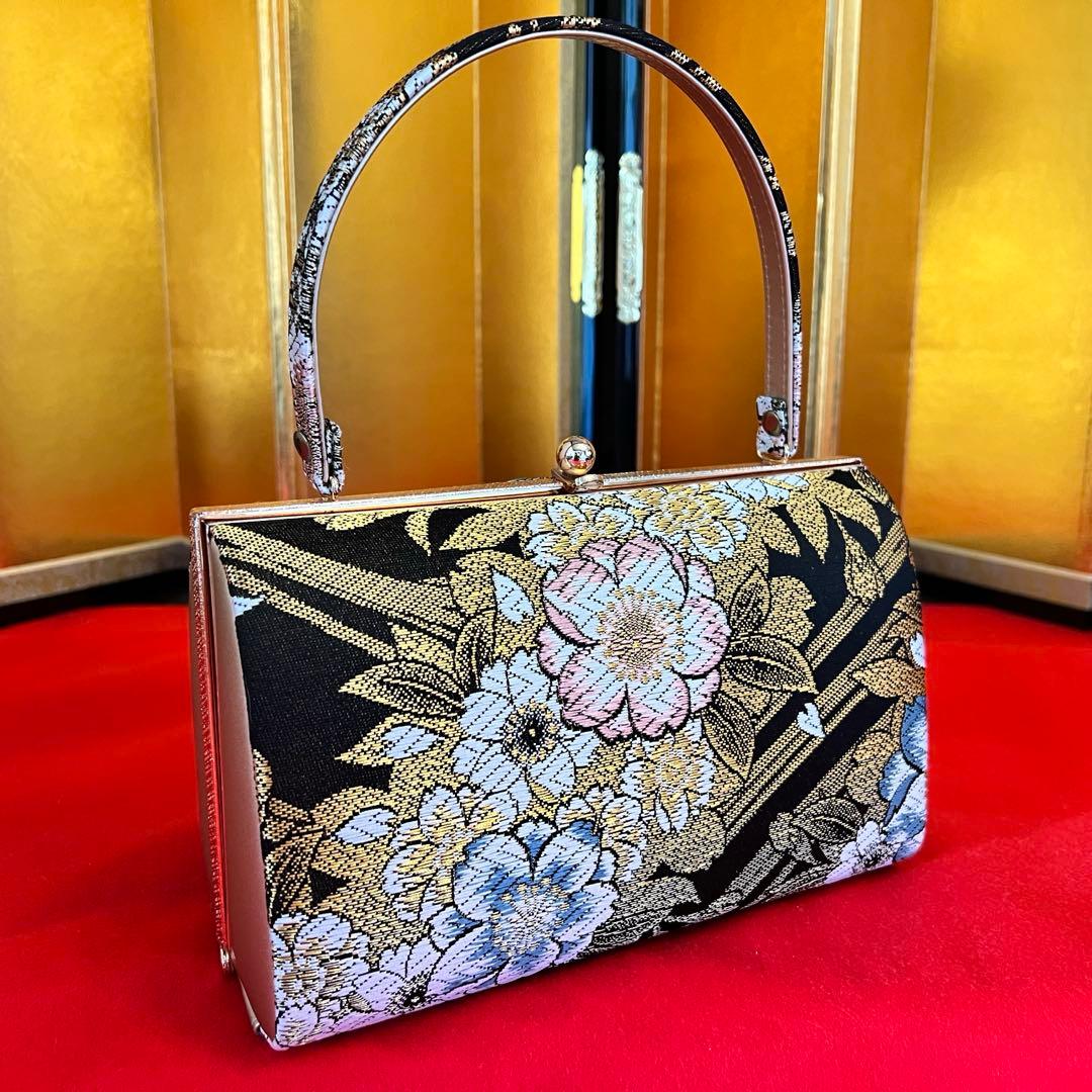 【未使用品】金鶴 西陣織 和装用バッグと草履