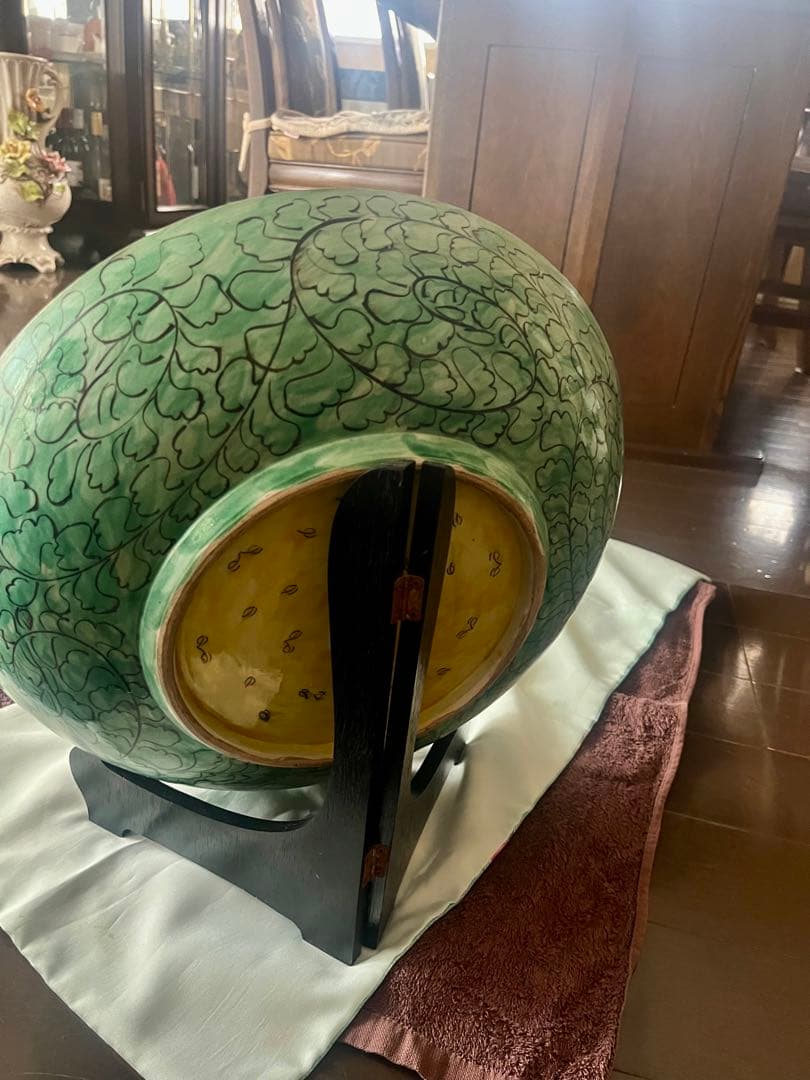 九谷 大皿．庄三　骨董品 古美術 古玩 アンティーク