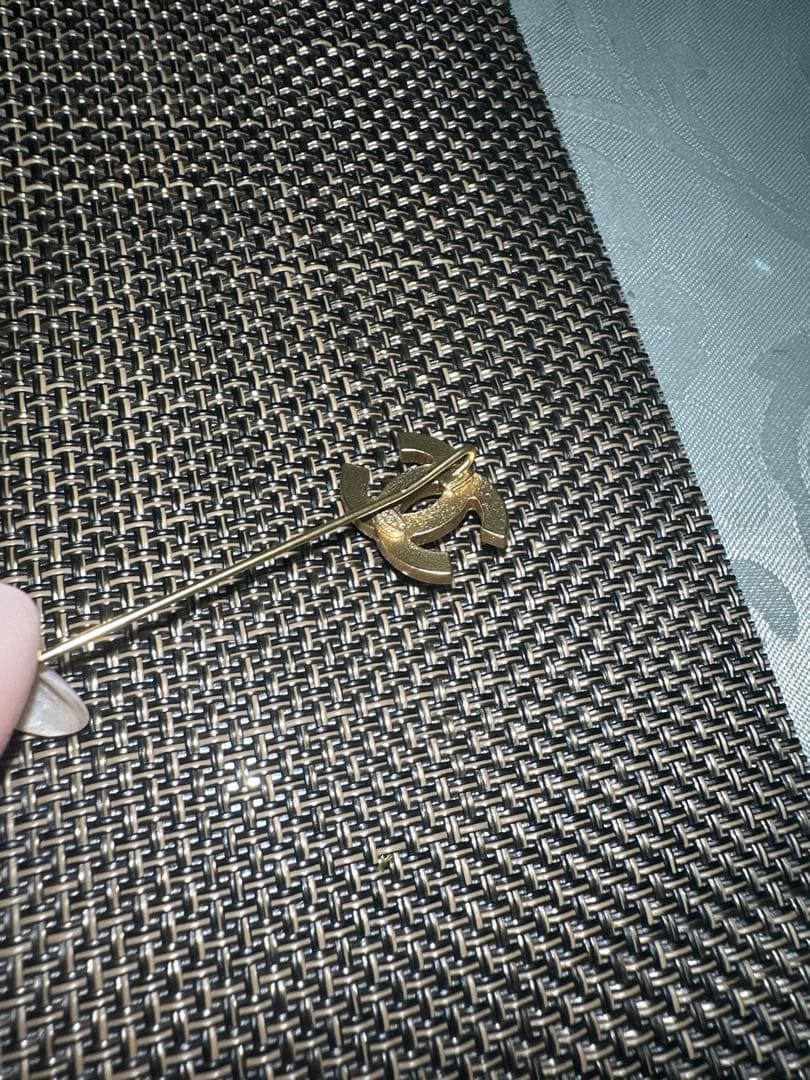 CHANEL シャネル ネイビー ココマーク ピンブローチ 正規刻印　最終最安値