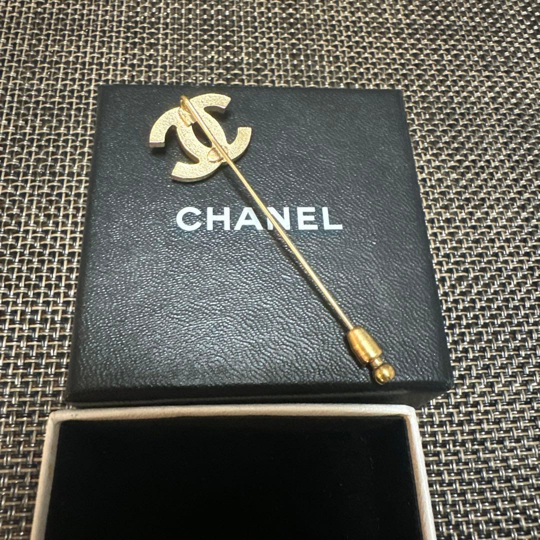 CHANEL シャネル ネイビー ココマーク ピンブローチ 正規刻印　最終最安値