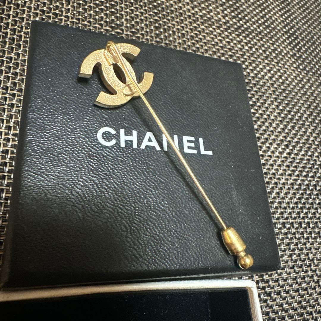 CHANEL シャネル ネイビー ココマーク ピンブローチ 正規刻印　最終最安値