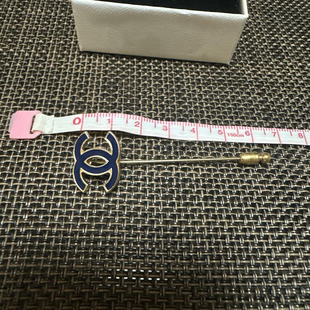 CHANEL シャネル ネイビー ココマーク ピンブローチ 正規刻印　最終最安値