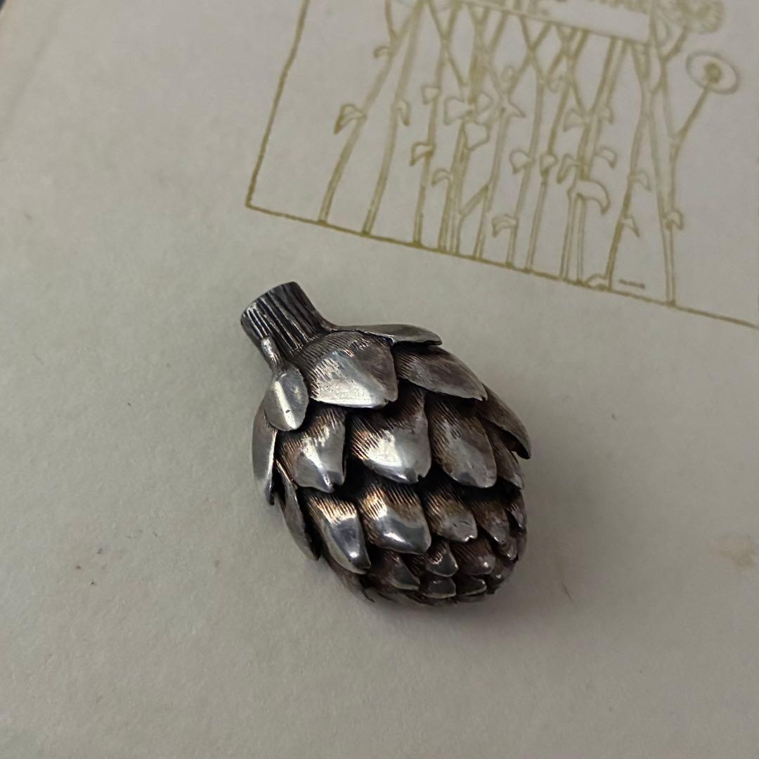 希少＊ヴィンテージ＊ブローチ　アーチチョーク　シルバー　アンティーク