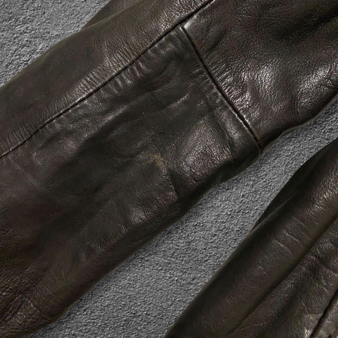 ジャケット・アウター nano universe fur leather biker jacket