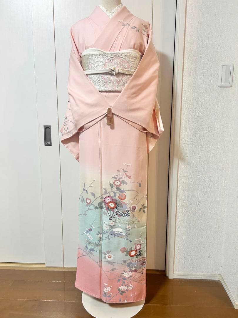 美品　未使用　しつけ糸付　トールサイズ　裄丈長め　訪問着フルセット4点　やまと製