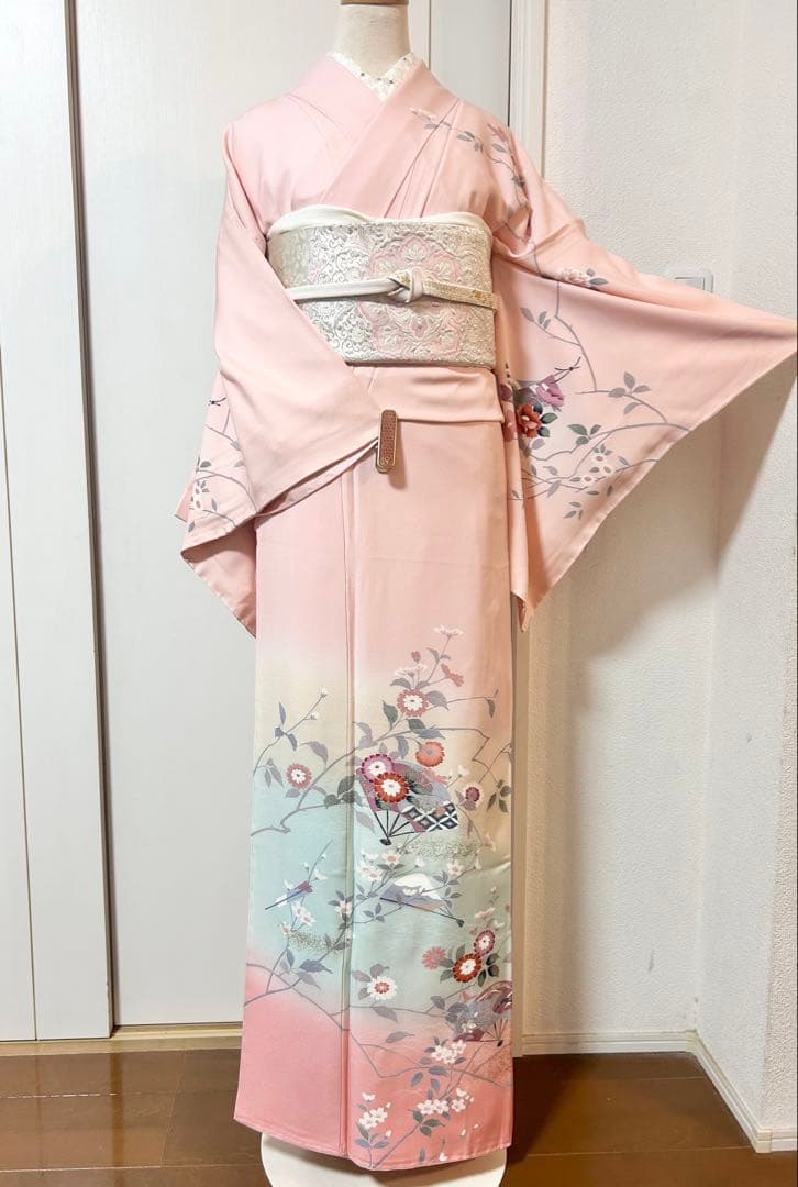 美品　未使用　しつけ糸付　トールサイズ　裄丈長め　訪問着フルセット4点　やまと製