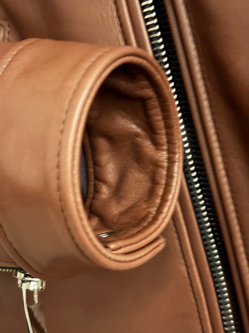 【美品】FIXER F2 シングルライダース　ブラウン　48