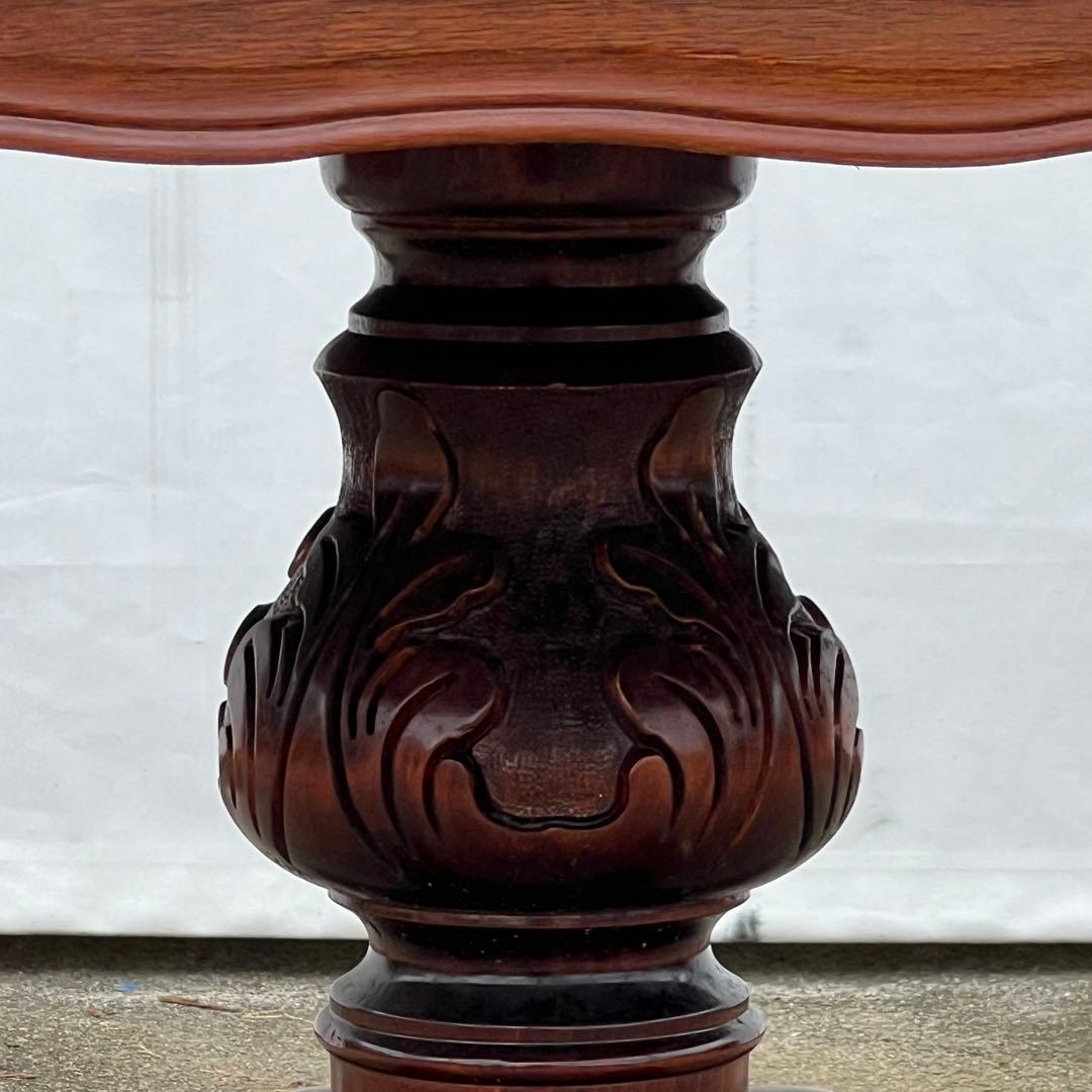 S*i様 アンティーク風 丸型 ダイニングテーブル 木製 堀あり 美品