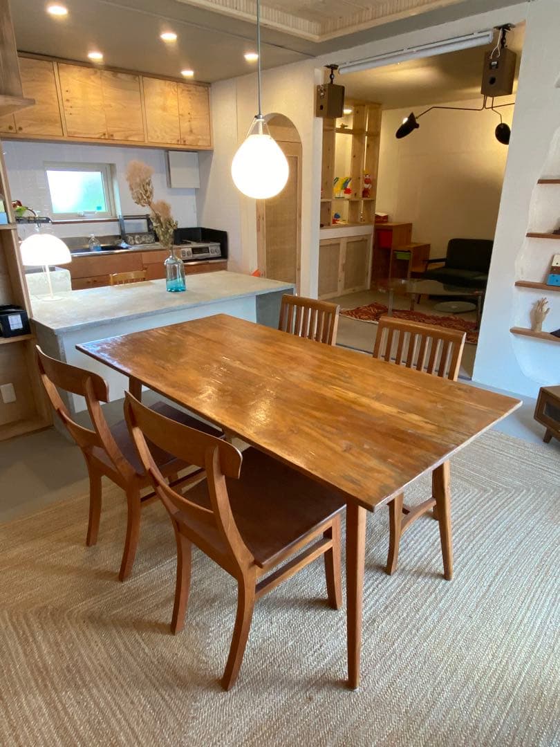 チーク 4人掛けダイニング