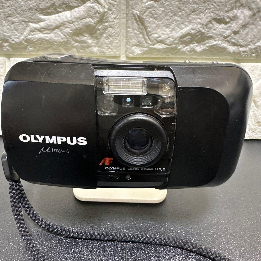 初代 OLYMPUS μ mju 35mm 1:3.5通電確認　ジャンク現状品