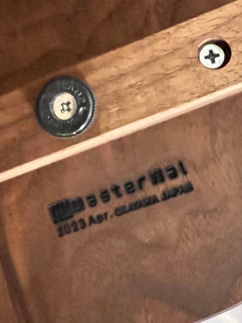 マスターウォール　ウォールナット　円形 2段サイドテーブル