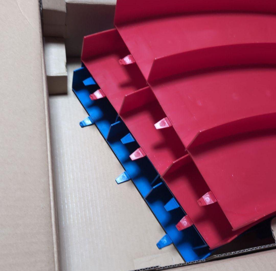 ２個セット　ミニ四駆 ジャパンカップ コース サーキット カーブ　赤青