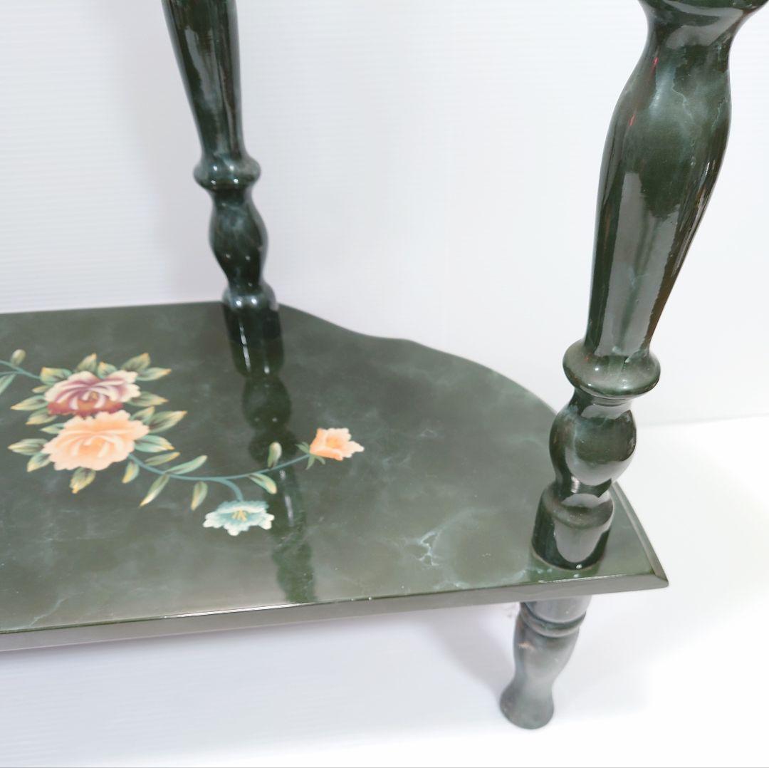 花柄コンソール テーブル 台 アンティーク家具【美品】