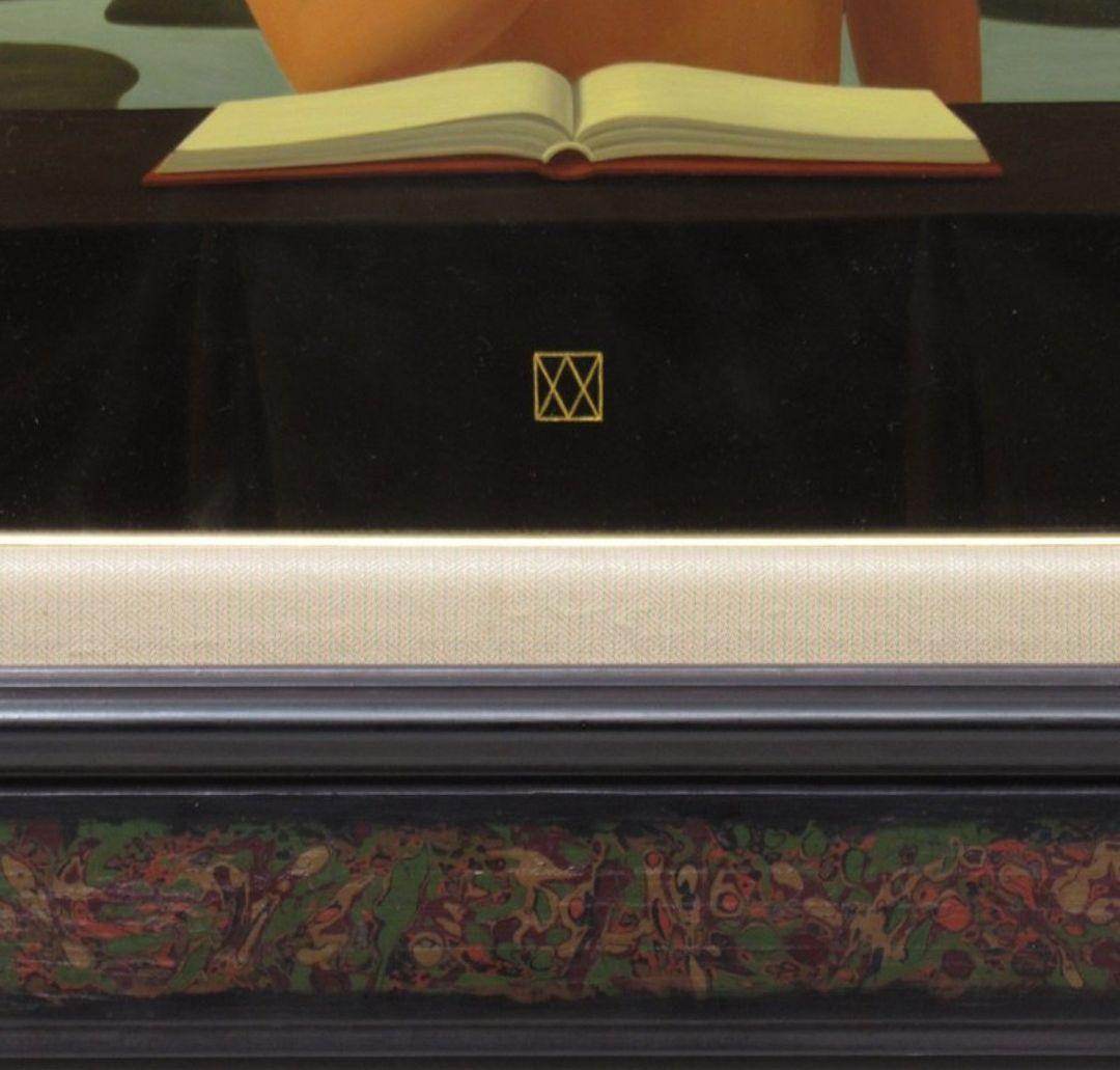 渡部 満 「ナルシス」油彩８号 2001年作　渡部画伯の直筆、真作