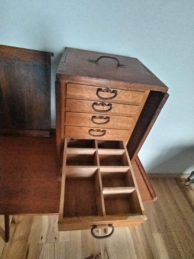 オカモチ木製引き出し式タンス 7段