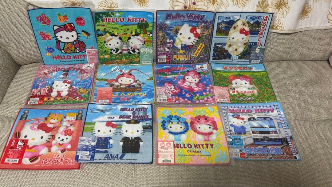 キティご当地ミニタオル24枚セット