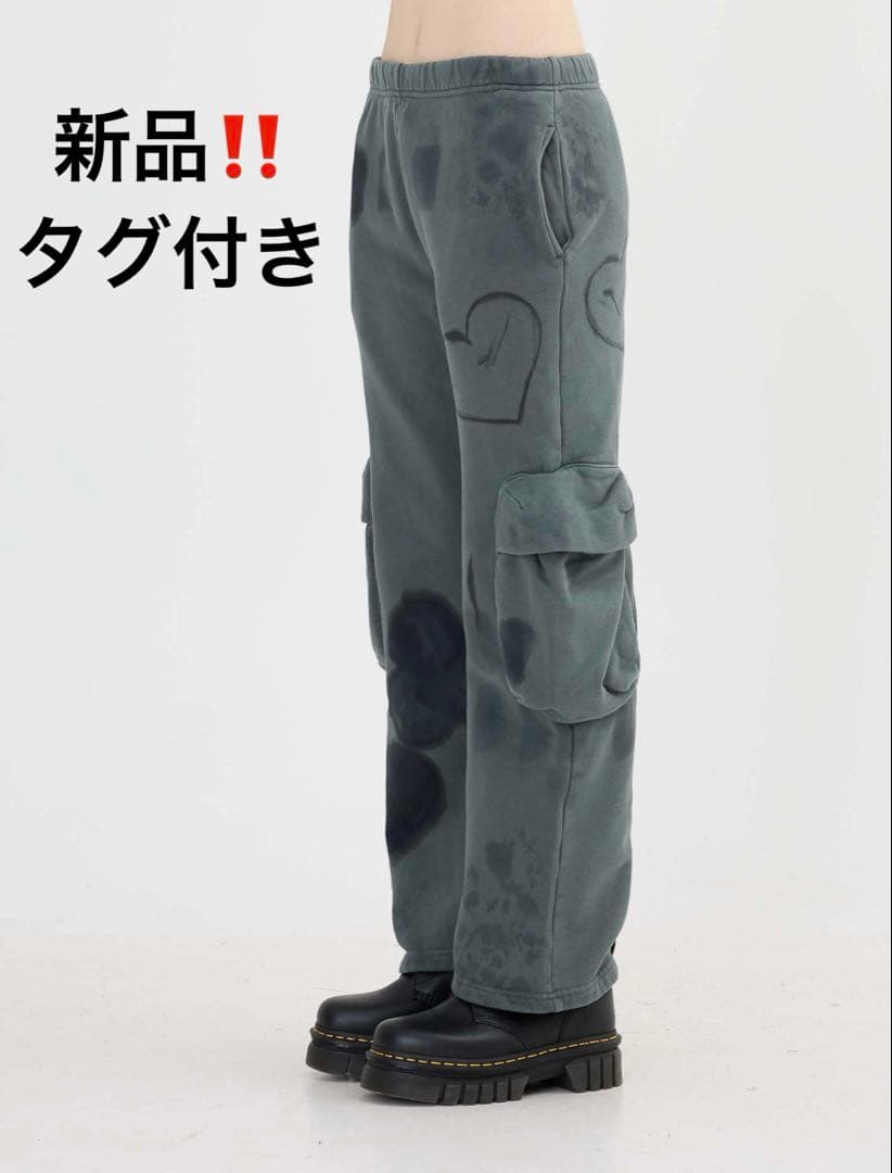 【最終値下げ】新品‼️ collina strada ハート カーゴパンツ カーキ