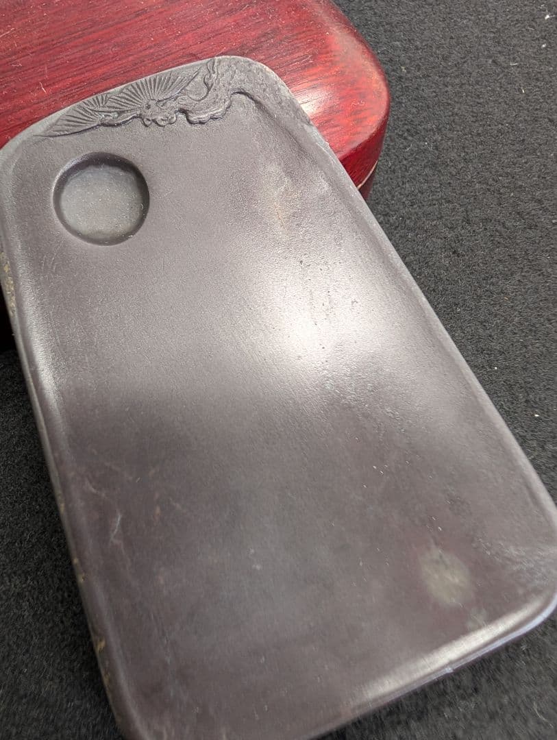 端渓　中国　硯　水巌　水裂紋　老坑　坑仔巌　麻子坑