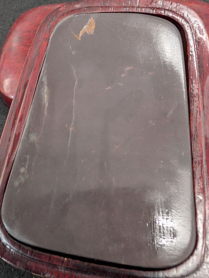 端渓　中国　硯　水巌　水裂紋　老坑　坑仔巌　麻子坑