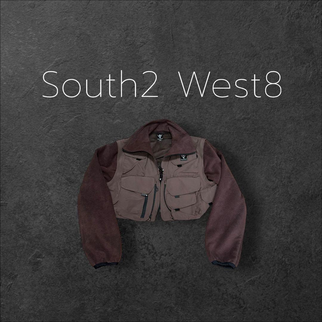 South2 West8取り外しスリーブギミックジャケット多機能ポケット刺繍ロゴ