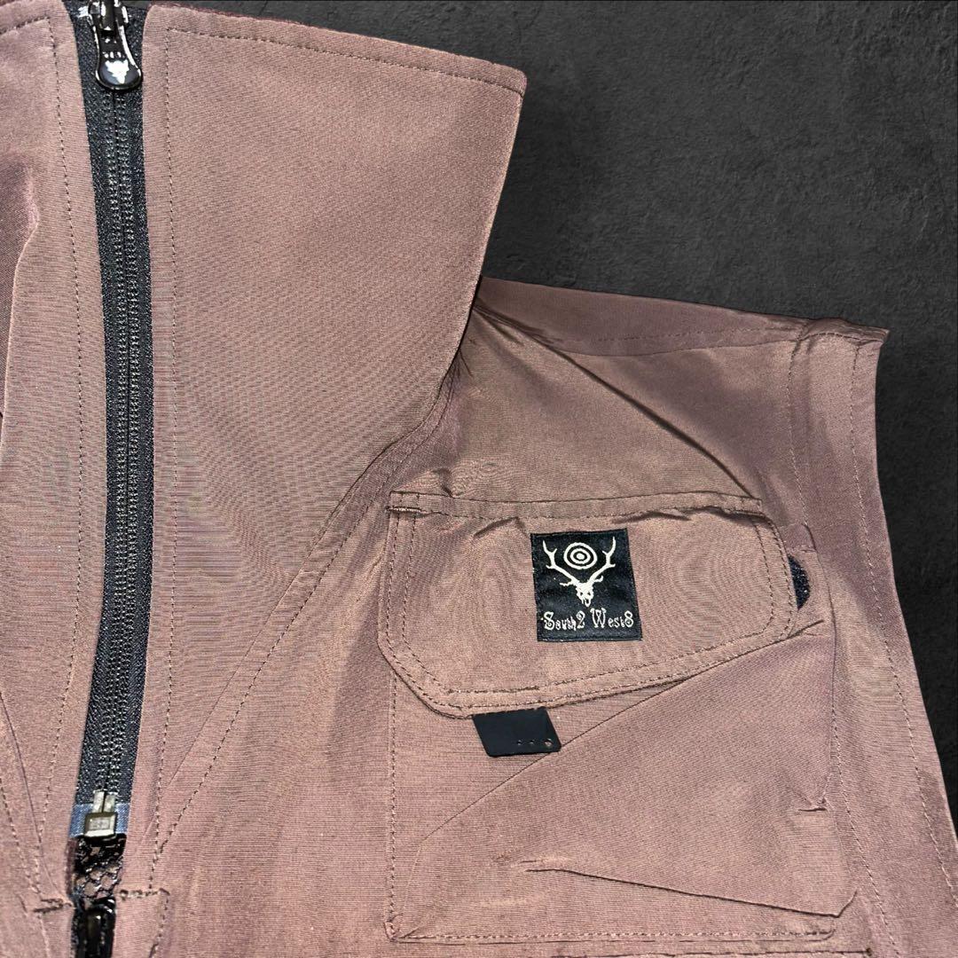 South2 West8取り外しスリーブギミックジャケット多機能ポケット刺繍ロゴ