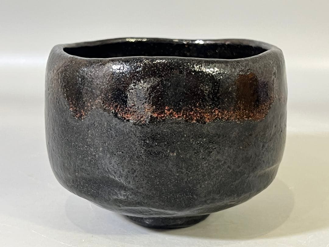 DT754 茶道具 久楽黒茶碗